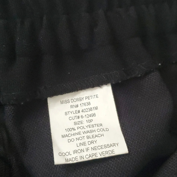 Miss Dorby Petite Suit- Button Down Black Blazer with Lavender Collar & Cuffs - Picture 11 of 11